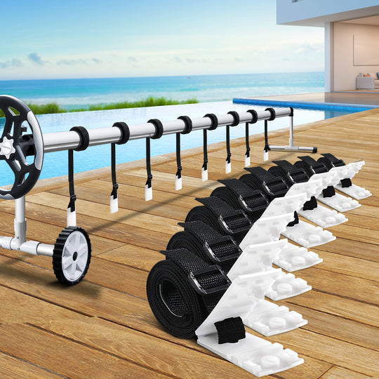 Aquabuddy Pool Cover Roller Attachment Swimming Pool Reel Straps Kit 8PCS | 8Pcs