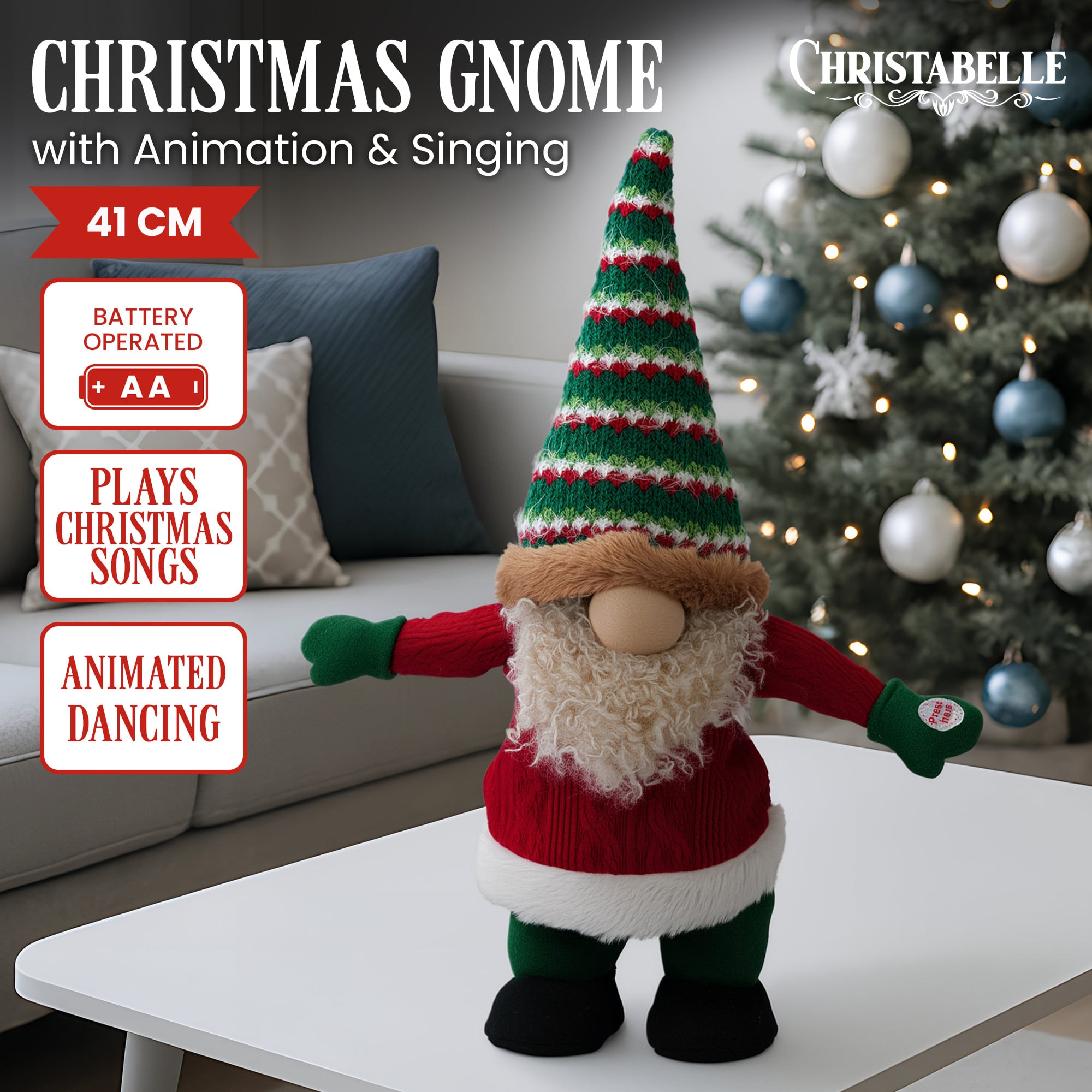 Christmas Dancing Gnome Decoration