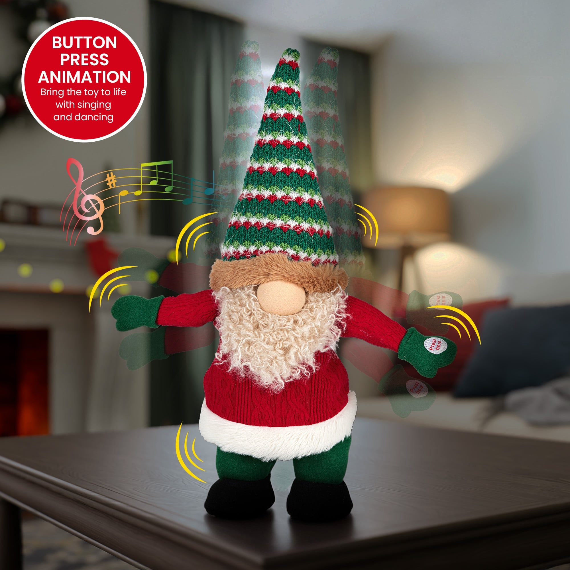 Christmas Dancing Gnome Decoration