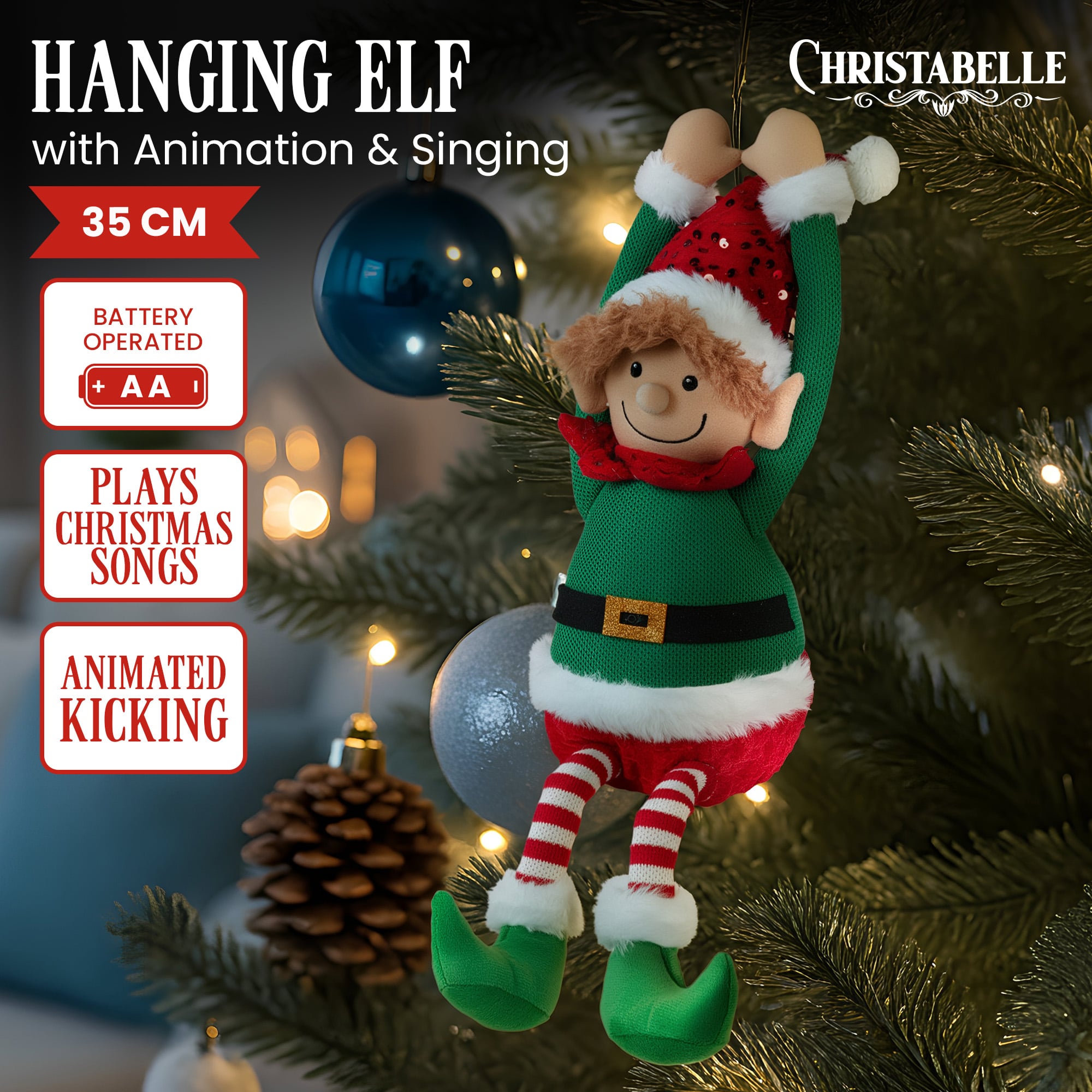 Animated Musical Elf Decoration