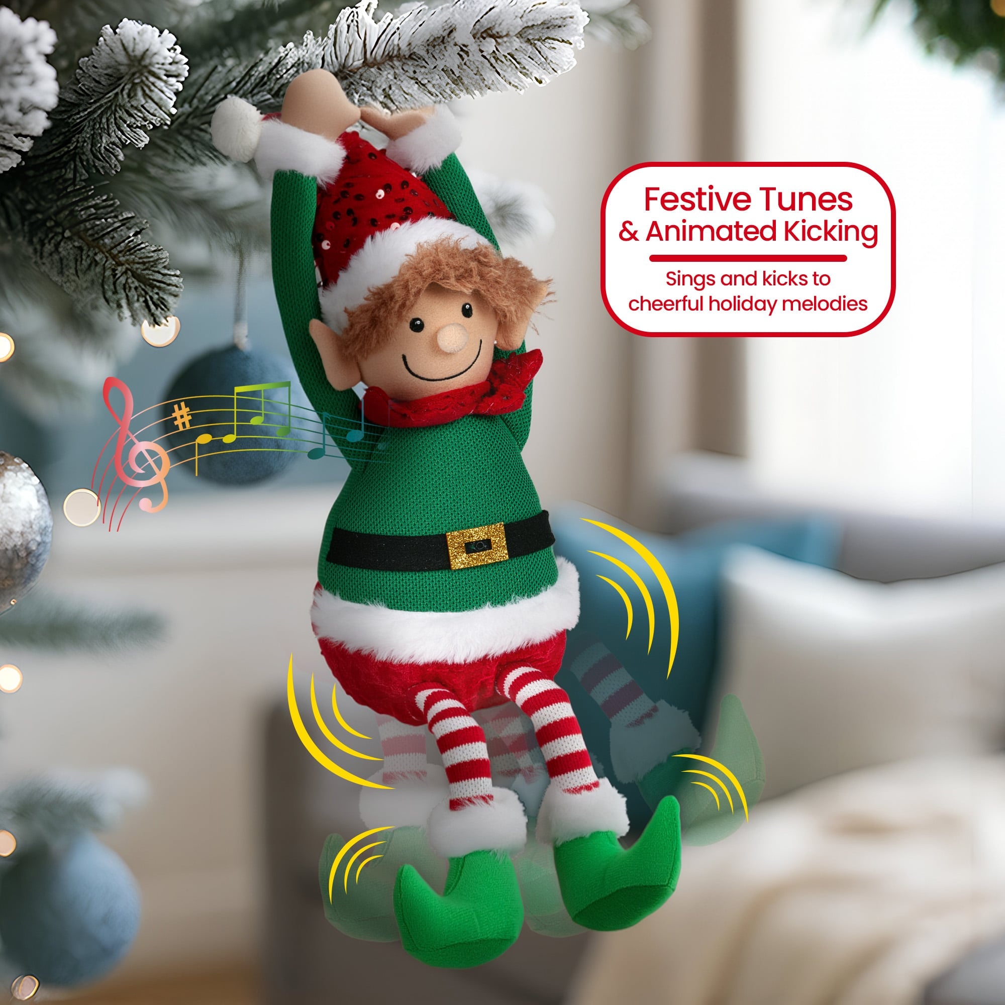 Animated Musical Elf Decoration