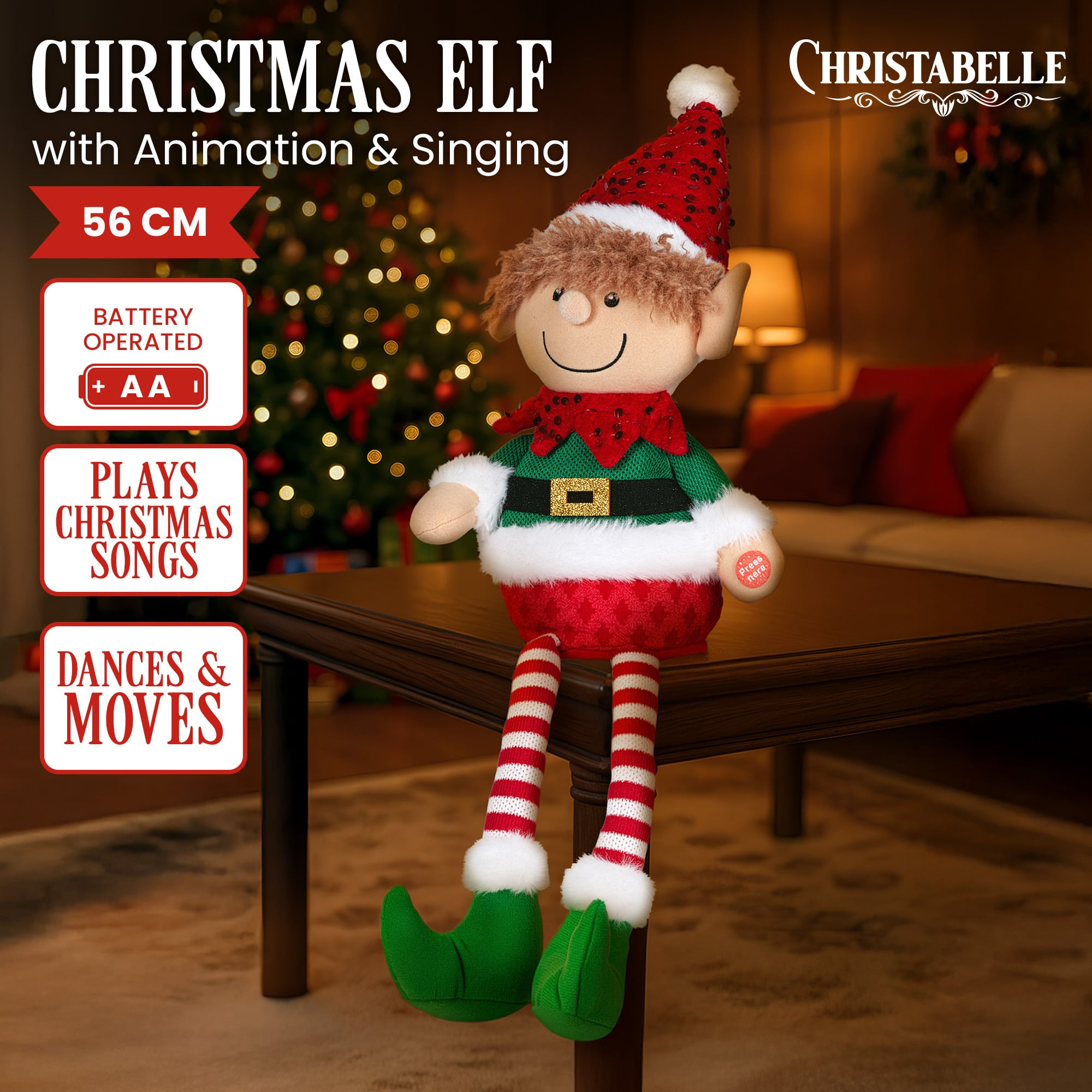 Animated Christmas Elf Toy