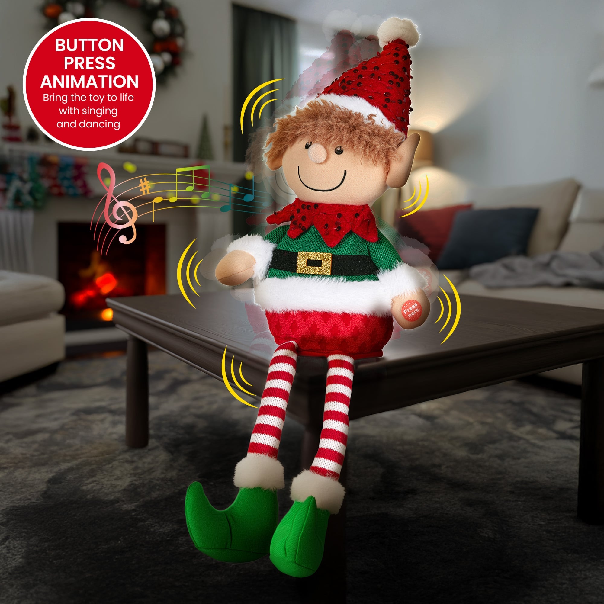 Animated Christmas Elf Toy