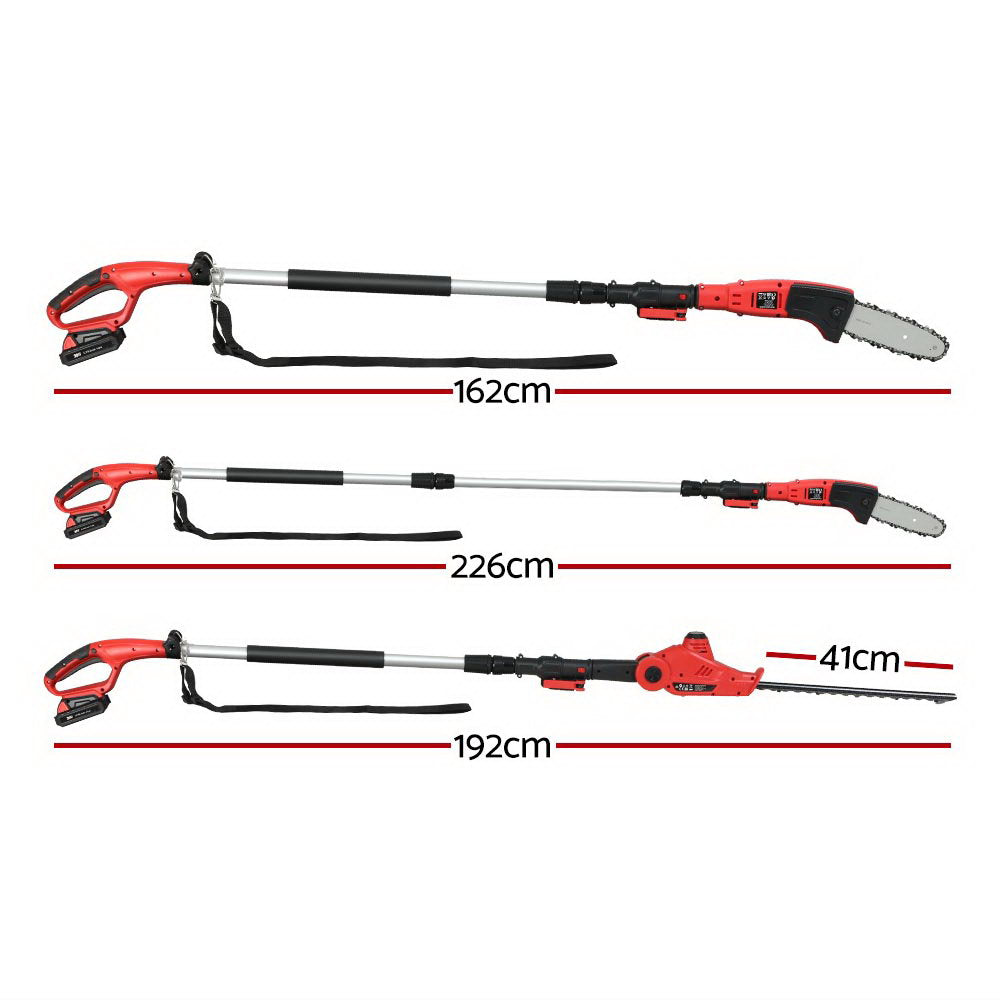 Cordless 20V Pole Chainsaw 8-Inch 2.7m Reach Trimmer