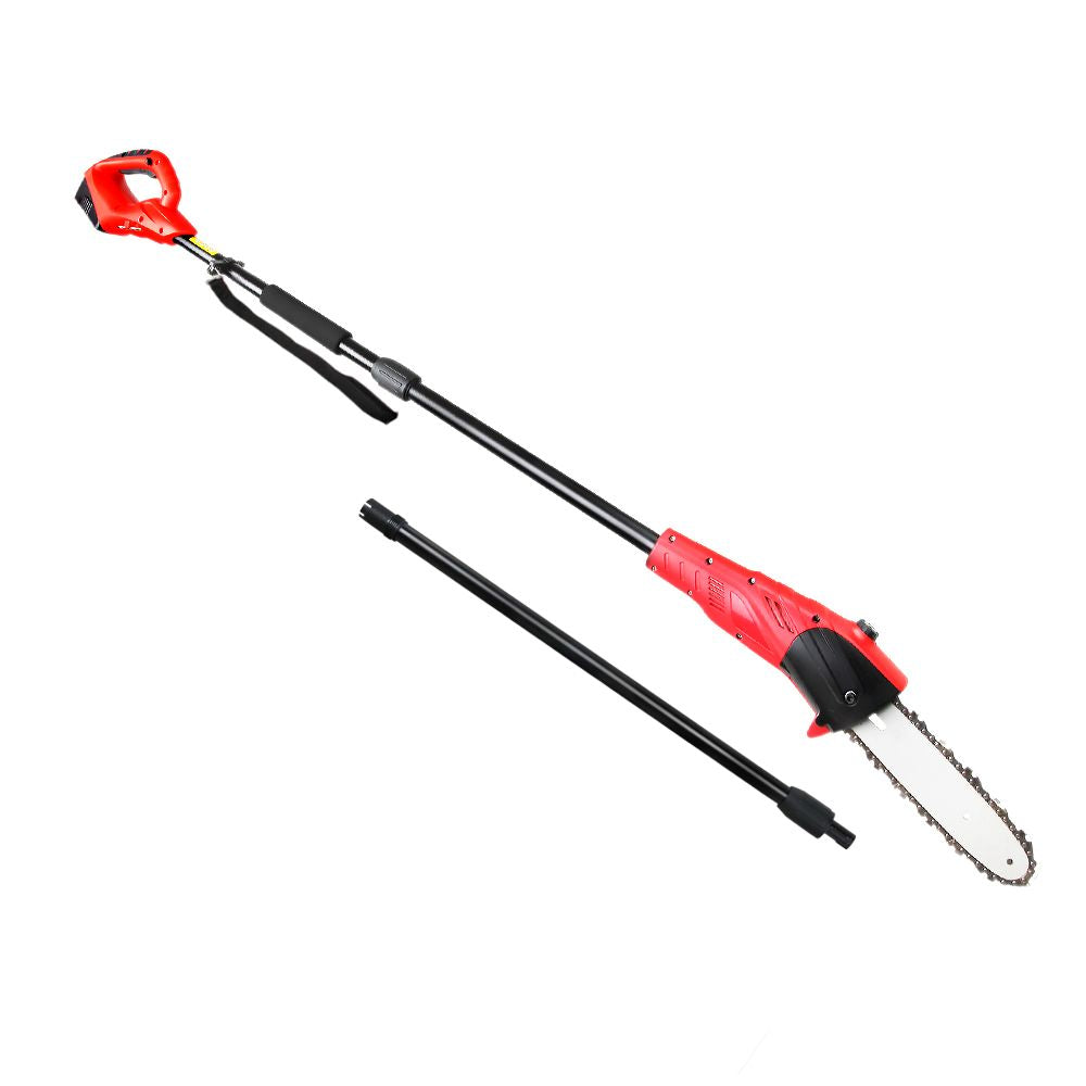 20V Cordless Pole Chainsaw 8" Pruner 2.7m Long Reach Battery Powered