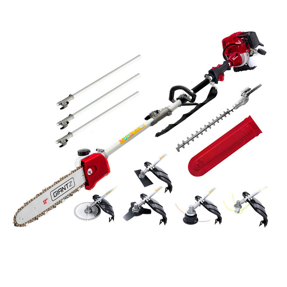 40Cc Pole Chainsaw Hedge Trimmer Brush Cutter Whipper Saw 4-Stroke 7-In-1