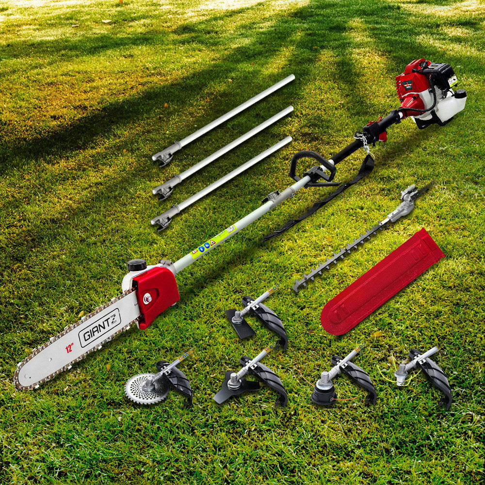 62CC Petrol Pole Chainsaw Saw Brush Cutter Whipper Snipper Hedge Trimmer