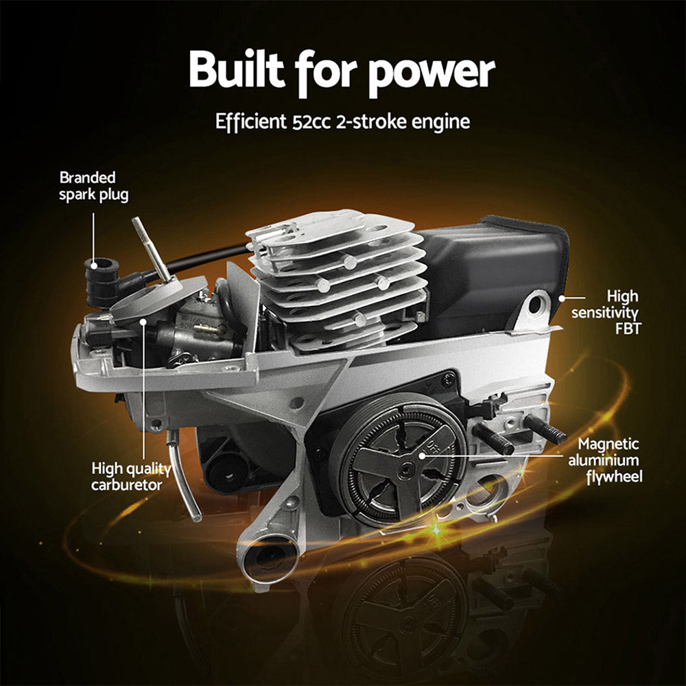 62CC Pole Chainsaw Petrol 7 In 1 Brush Cutter Whipper Snipper Multi Tools