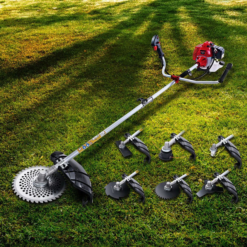 62CC Pole Chainsaw Petrol 7 In 1 Brush Cutter Whipper Snipper Multi Tools