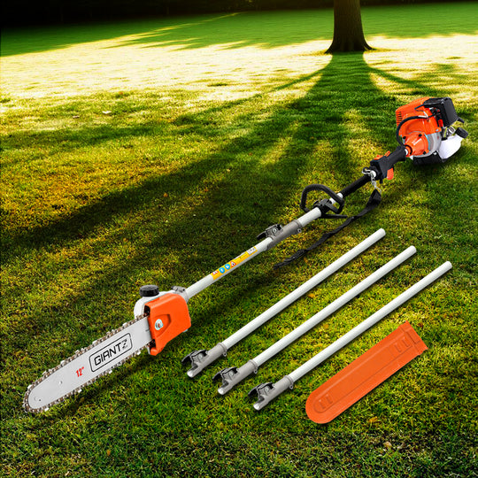40Cc Pole Chainsaw 12In Chain Saw 4-Stroke Petrol 4.3M Long Reach - Giantz Brush Cutter Brushcutter