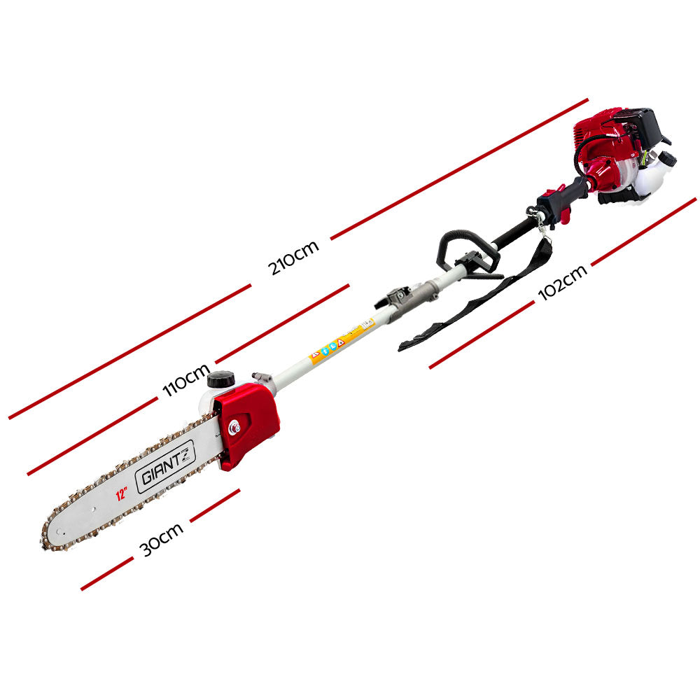 65Cc Pole Chainsaw Hedge Trimmer 12In Chain Saw 4.3M Long Reach