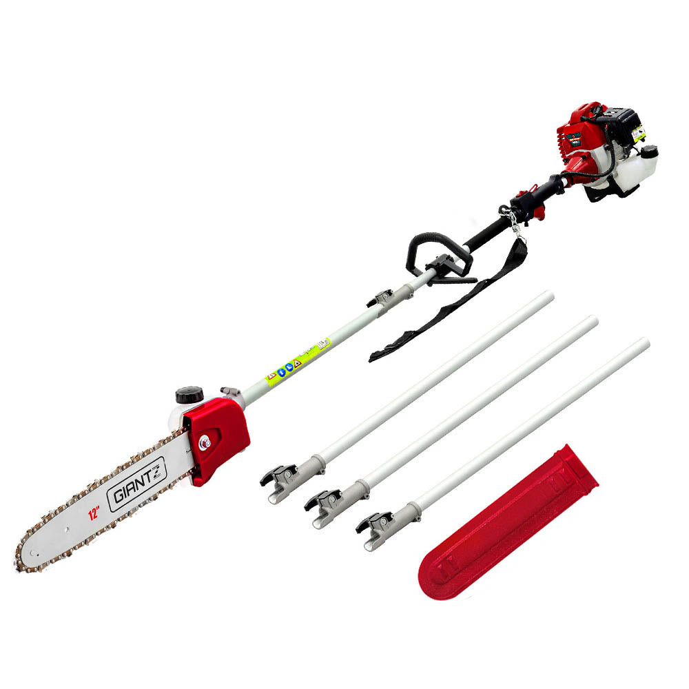 62cc Long Reach Pole Chainsaw 12" Low Kickback Petrol 4.3m