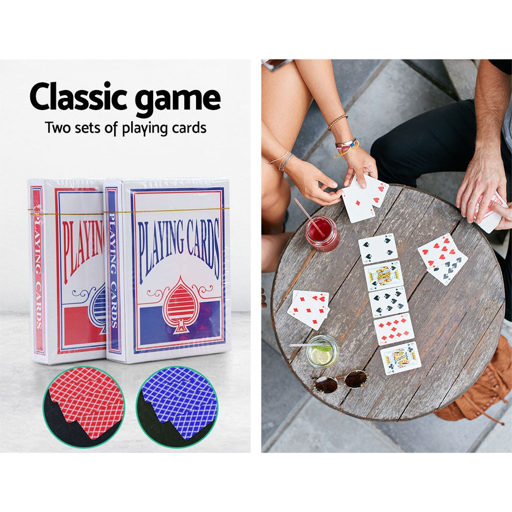 300PC Poker Chips Set With Case Casino Gambling Dice Cards