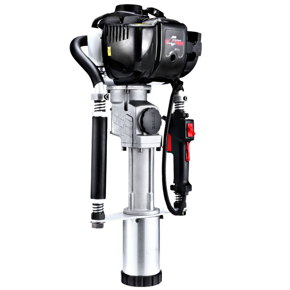 Petrol Post Driver 38CC 4-Stroke Rammer Pile Star Picket Fence Hole Black