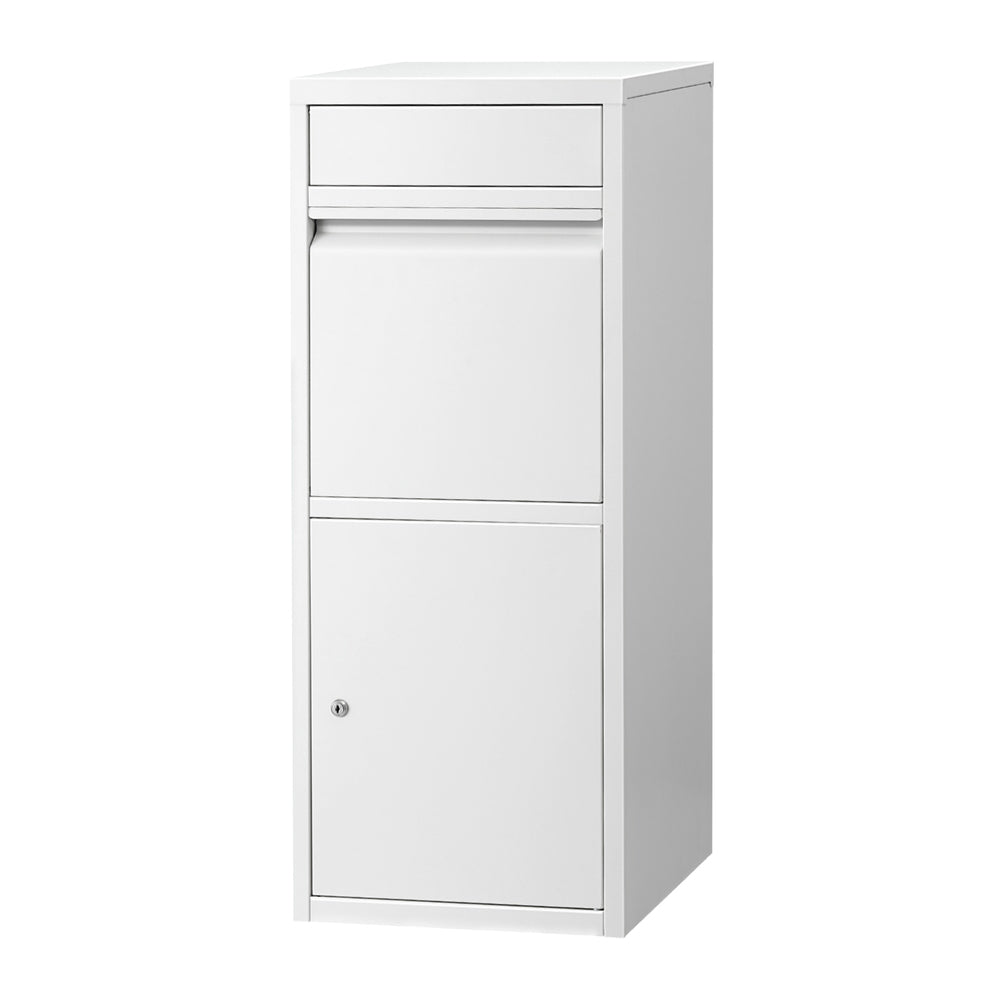 White Outdoor Parcel Drop Box Letterbox Secure Mail Package Delivery | White colour