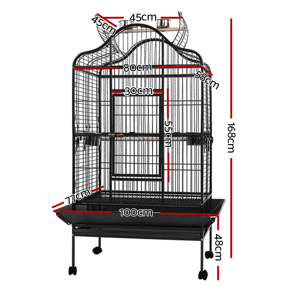 Bird Cage Pet Aviary 168CM Large Travel Stand Budgie Parrot Toys