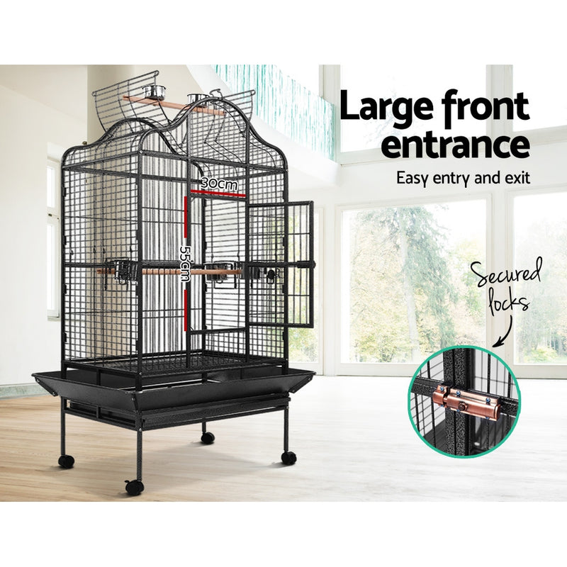 Bird Cage 168Cm Large Aviary Travel Stand Budgie