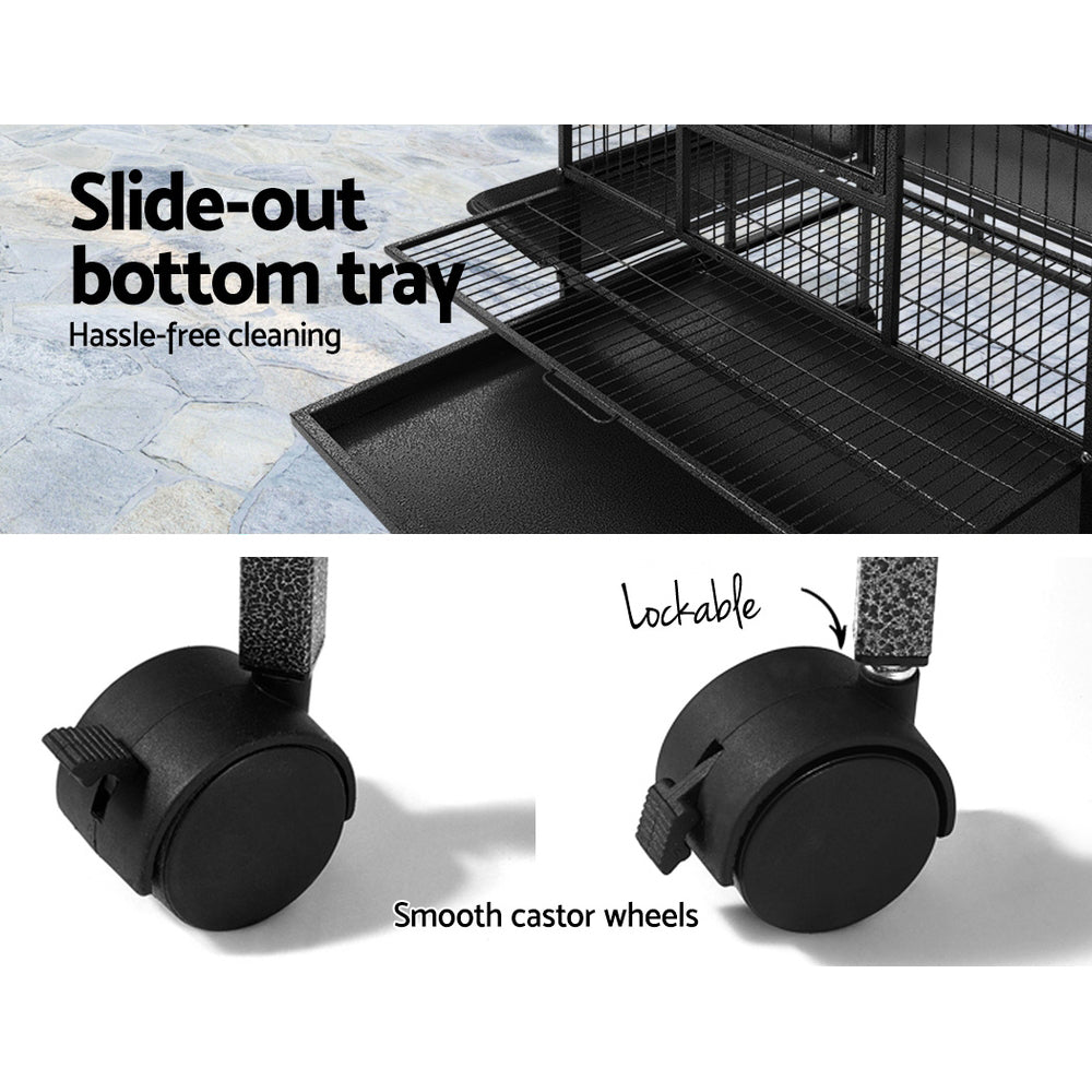 Bird Cage Pet Aviary 168CM Large Travel Stand Budgie Parrot Toys