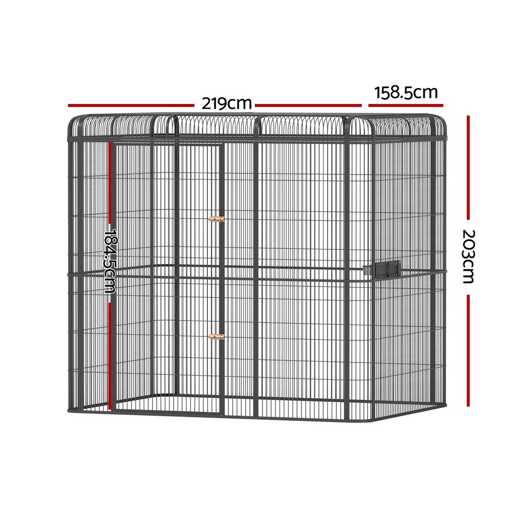 Bird Cage Large Walk-In Aviary Budgie Perch Cage Parrot Pet Huge 203Cm
