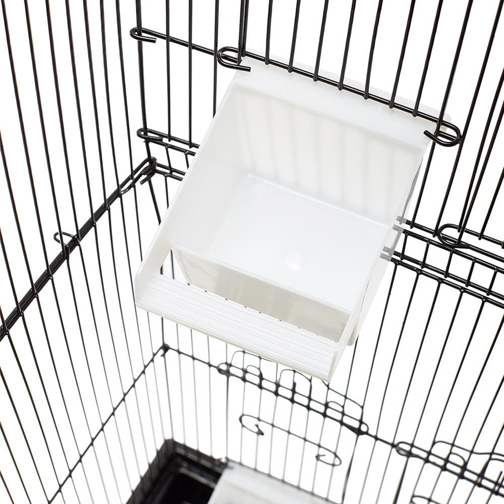 Large Bird Cage Aviary 88cm Wrought Iron Parrot Finch Cage Black