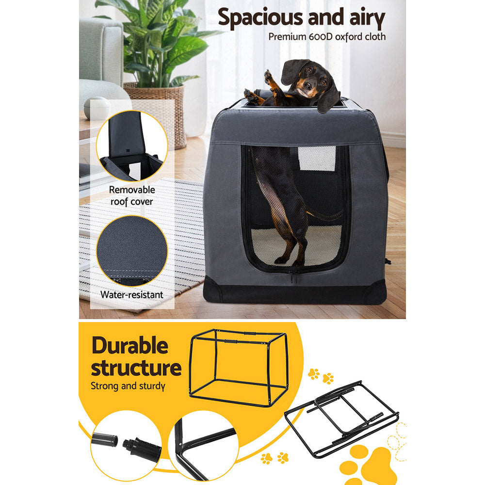 Pet Carrier Soft Crate Dog Cat Travel 60x42CM Portable Foldable Car M