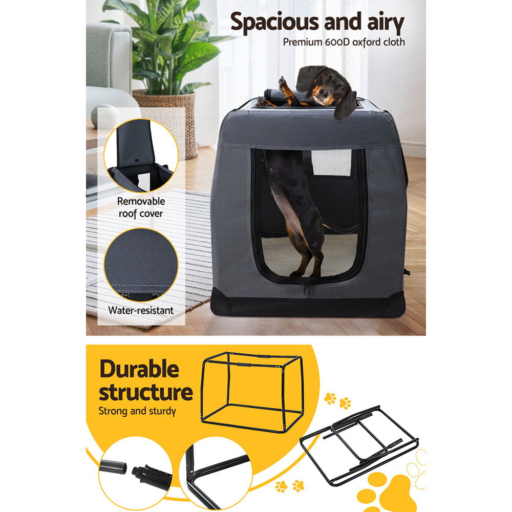 Pet Carrier Soft Crate Dog Cat Travel 82x58CM Portable Foldable Car XL