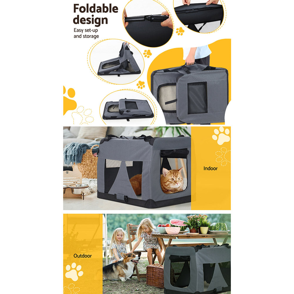 Pet Carrier Soft Crate Dog Cat Travel Portable Cage Kennel Foldable Car XL