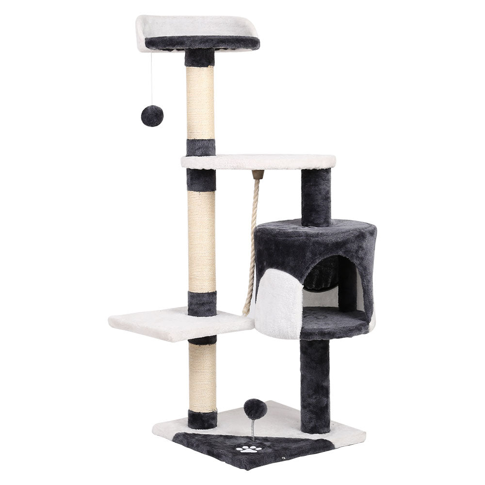 112cm Multi-Level Cat Tree Tower with Scratching Posts for Cats
