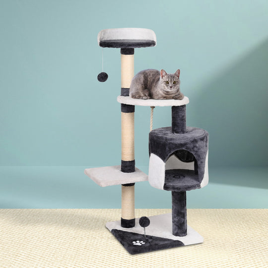 112Cm - 112cm Multi-Level Cat Tree Tower with Scratching Posts for Cats