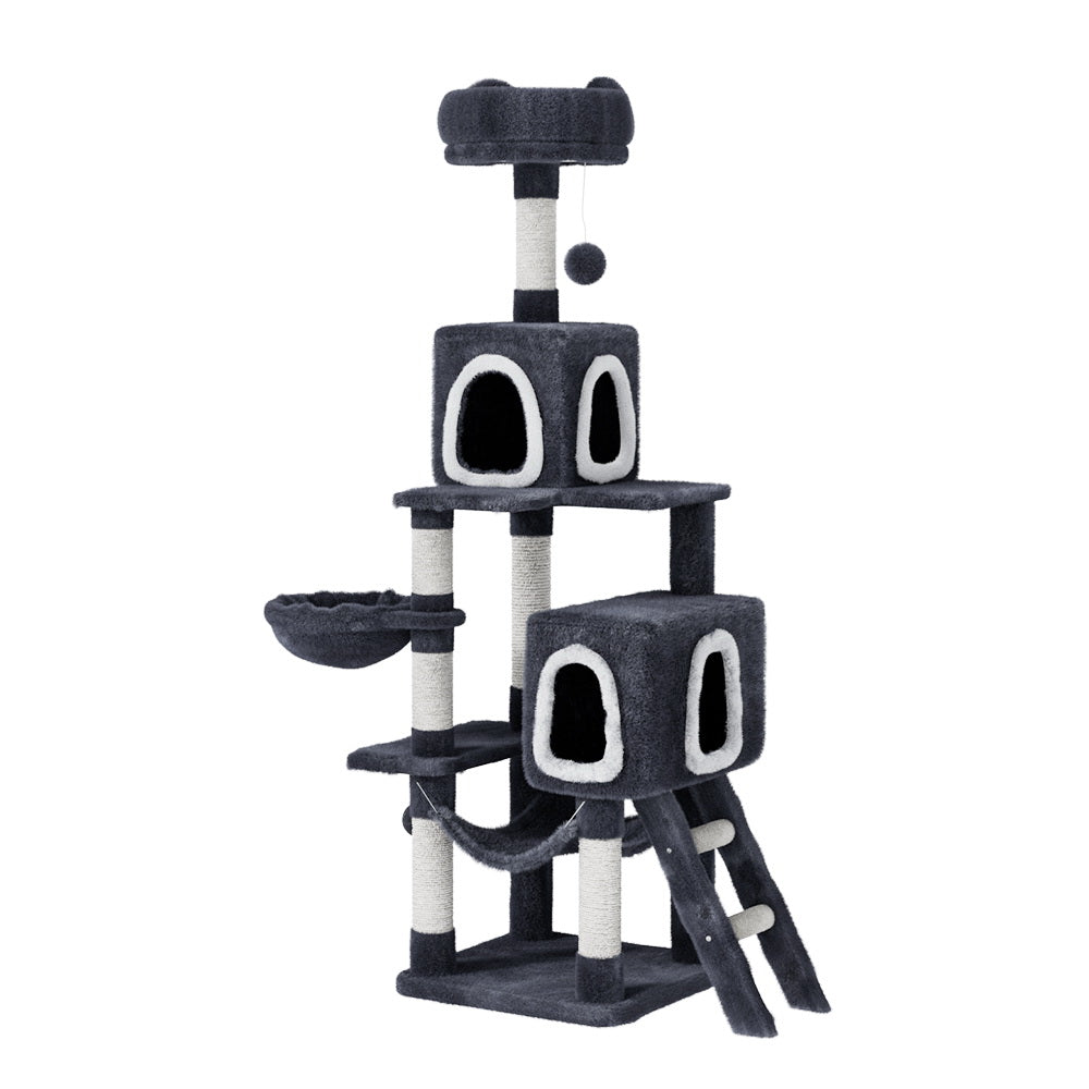 Large 168cm Cat Tree with Scratching Post & Condo