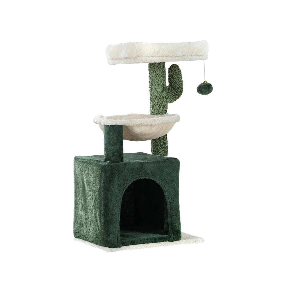 Cat Tree Tower with Scratching Posts 78cm Stylish Green Pet Furniture