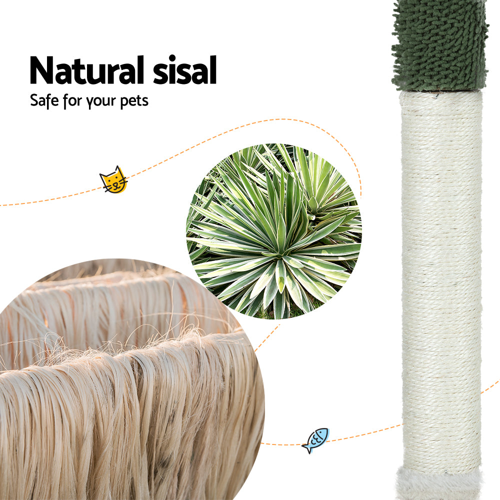 Cat Tree Tower with Scratching Posts 78cm Stylish Green Pet Furniture