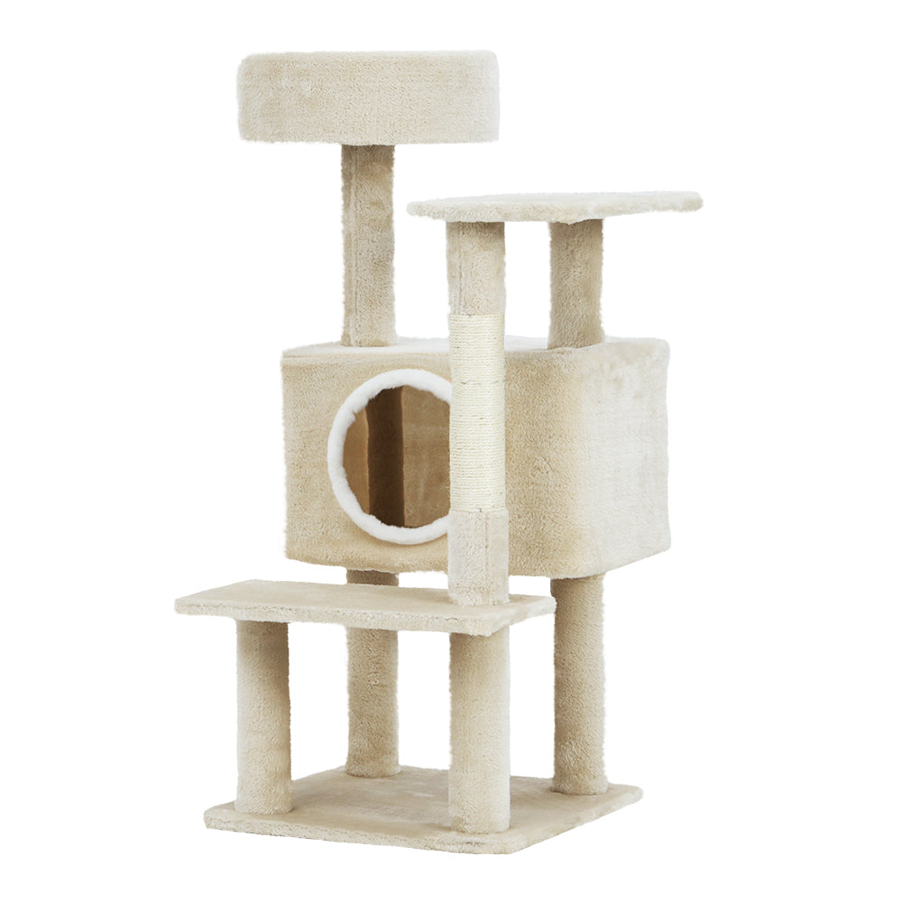 Cat Tree Tower Scratching Post Scratcher Wood Condo House Bed Trees 90Cm