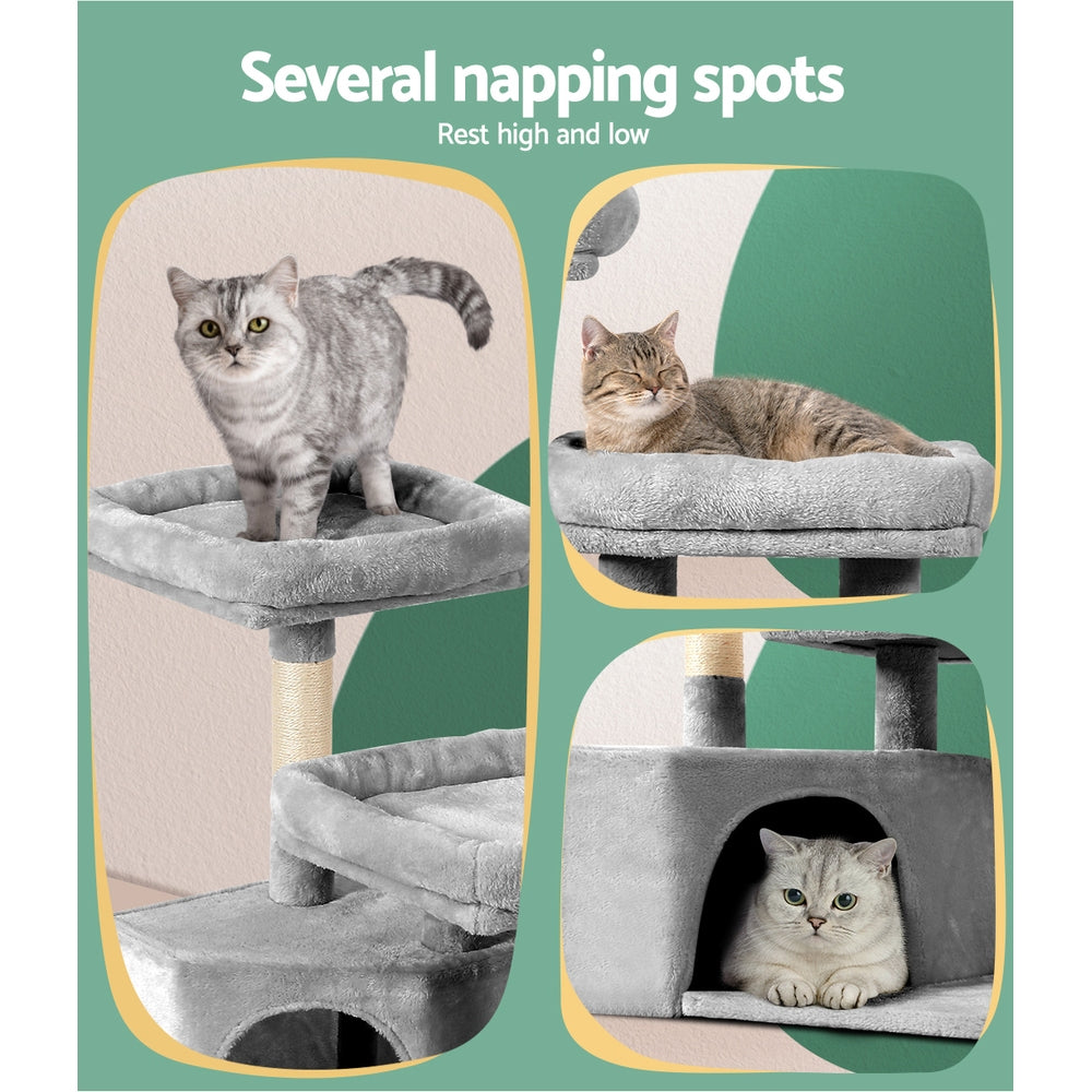 Durable Cat Tree Tower with Scratching Posts - 69cm