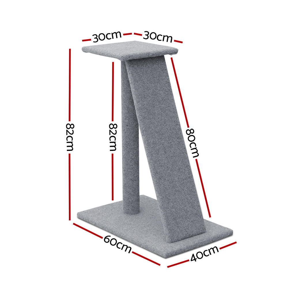 Compact Cat Tree 82cm with Scratching Post Green Pet Furniture