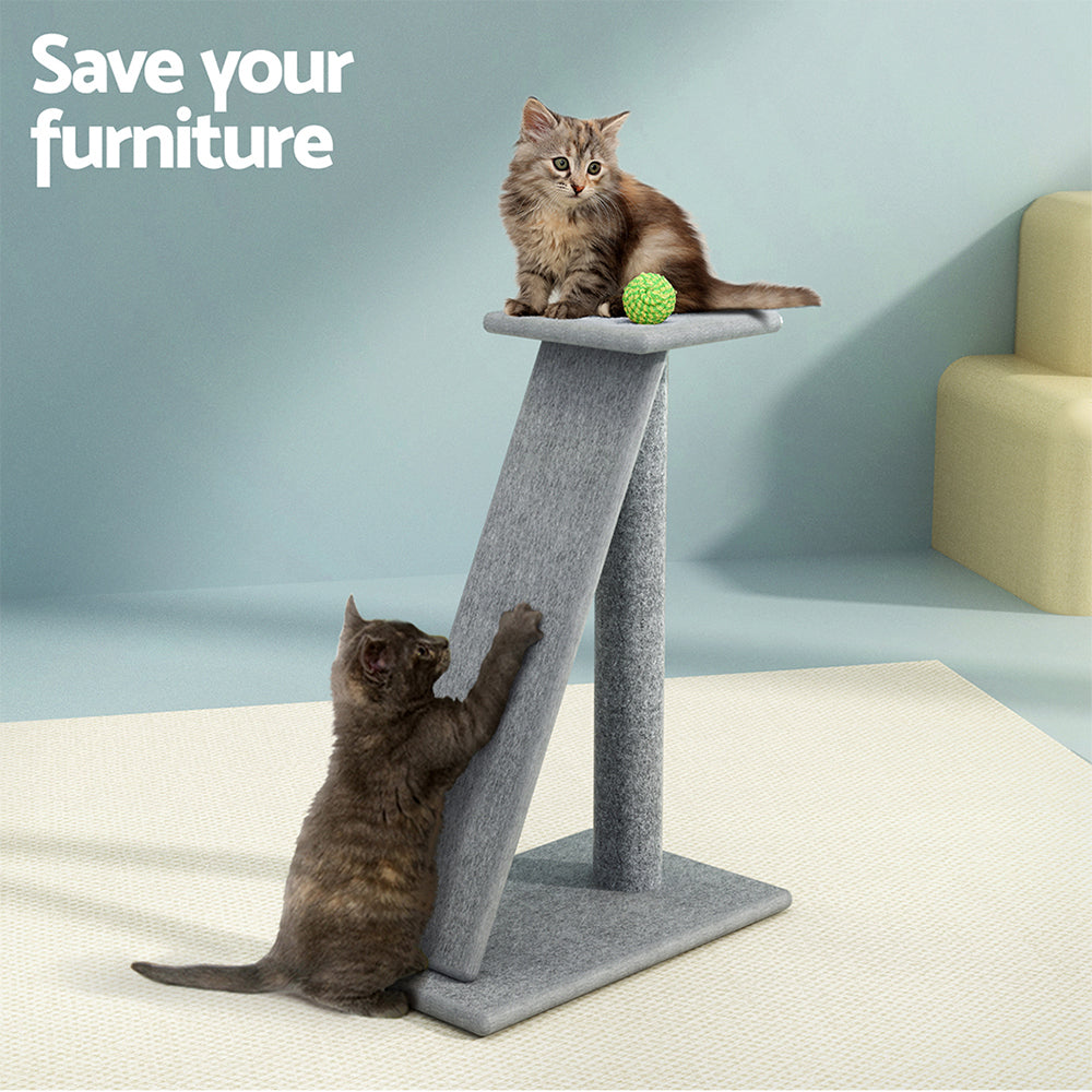 Compact Cat Tree 82cm with Scratching Post Green Pet Furniture