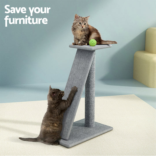 Compact Cat Tree 82cm with Scratching Post Green Pet
