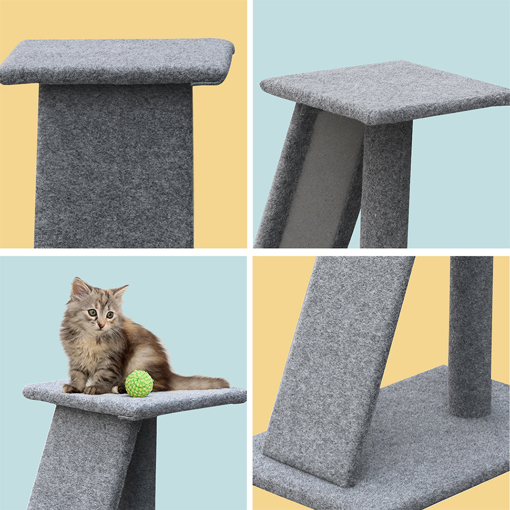Compact Cat Tree 82cm with Scratching Post Green Pet Furniture