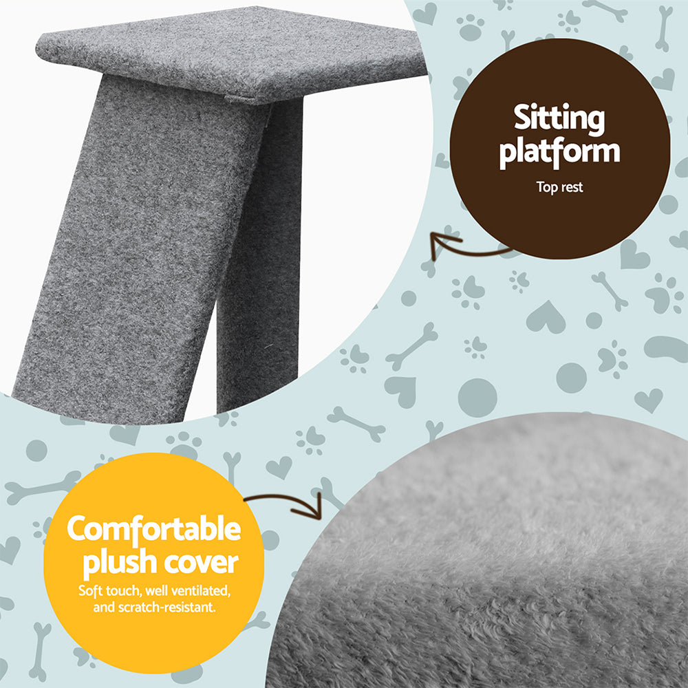 Compact Cat Tree 82cm with Scratching Post Green Pet Furniture