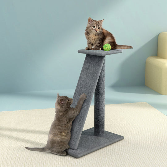 Green colour - Compact Cat Tree 82cm with Scratching Post Green Pet Furniture