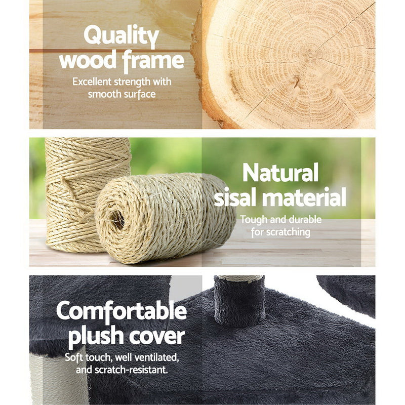 Cat Scratching Posts - Extra-Large 203cm Cat Tree with Scratching Post - Grey