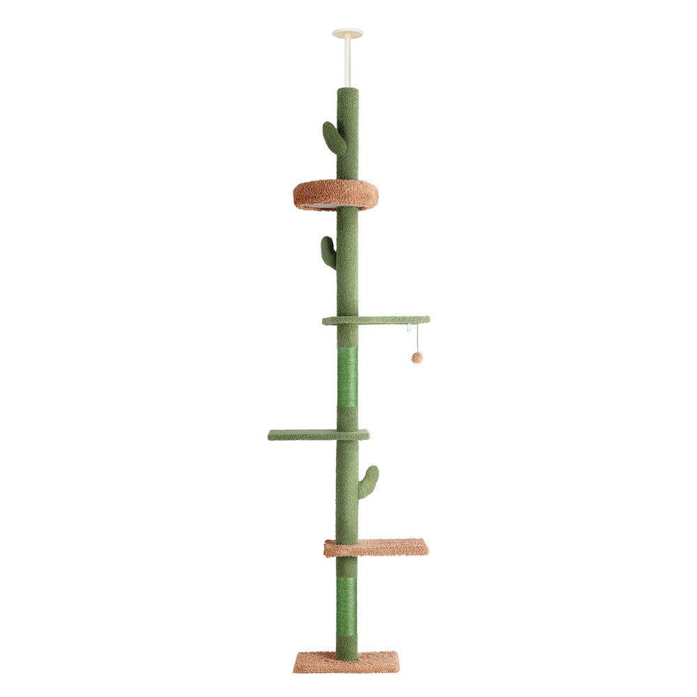 Cat Tree Tower Scratching Post Scratcher Floor To Ceiling Cats Bed 290Cm | 290Cm