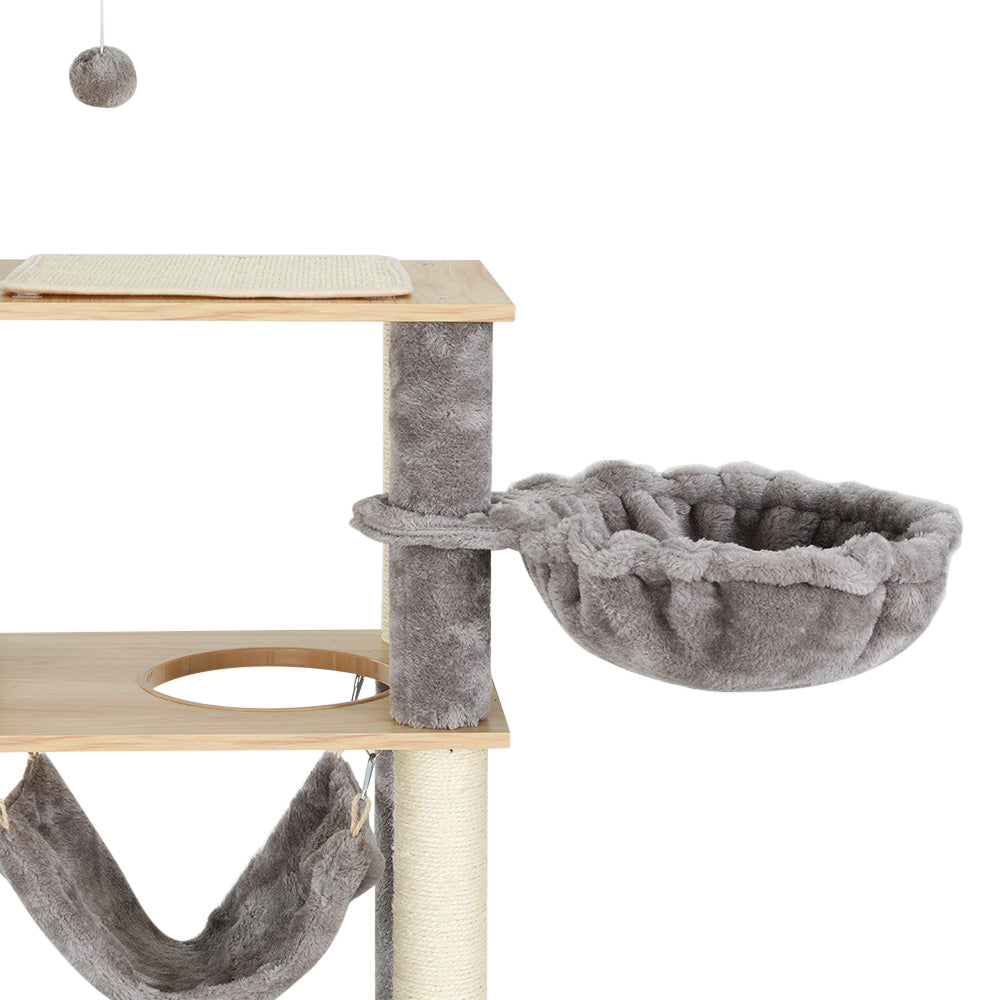 Cat Tree 152cm Tower Scratching Post Scratcher Wood Bed Condo Toys House Ladder | 152Cm