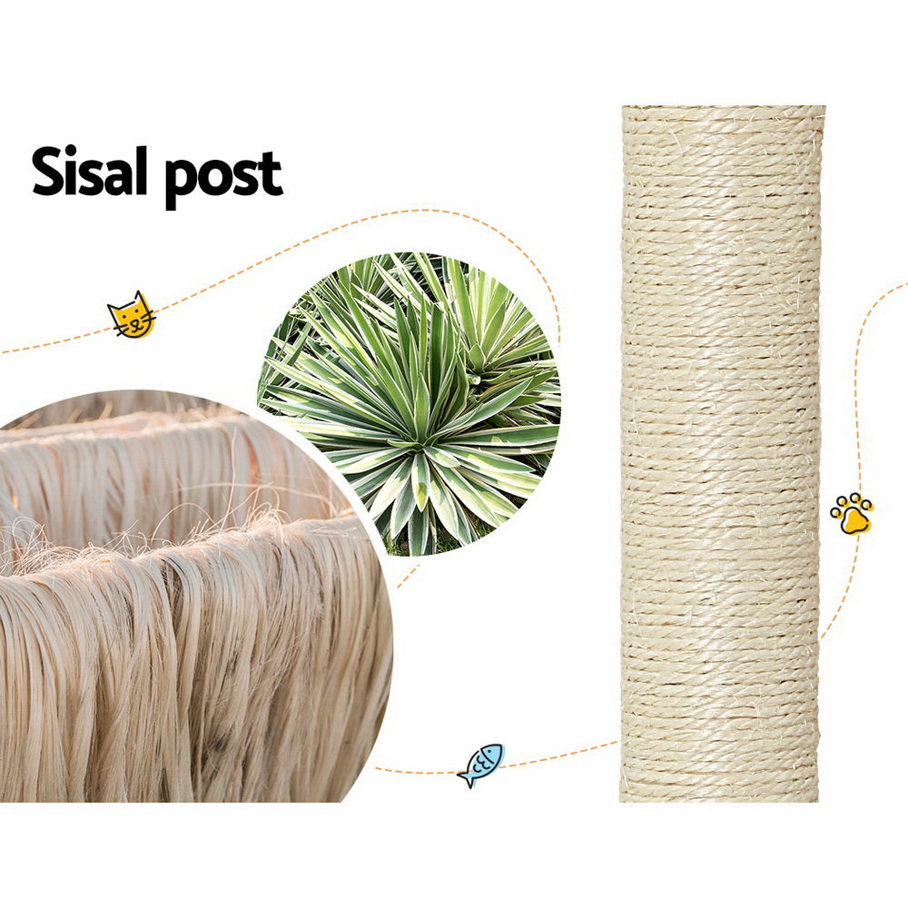 Cat Scratching Posts - Cat Tree 152cm Tower Scratching Post Scratcher Wood Bed Condo Toys House Ladder