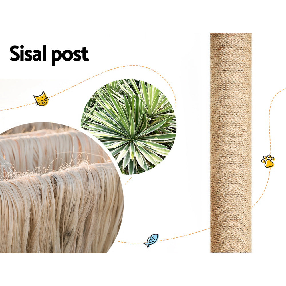Cat Scratching Posts - Cat Tree 141cm Tower Scratching Post Scratcher Wood