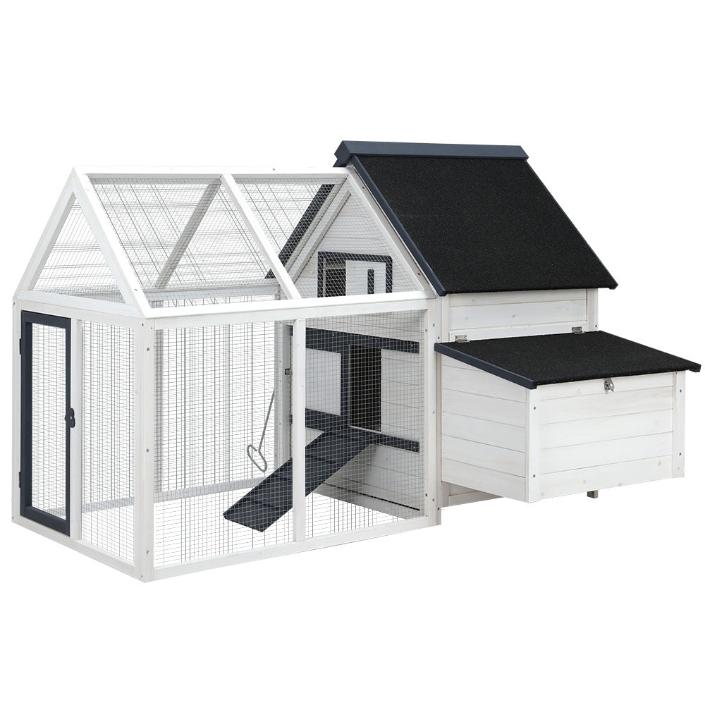 Large Chicken Coop & Rabbit Hutch 166x120x112cm Wooden Cage with Run