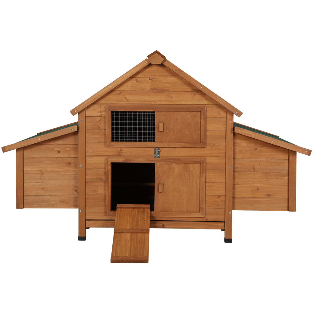Large Wooden Chicken Coop Rabbit Hutch Cage House 150cm