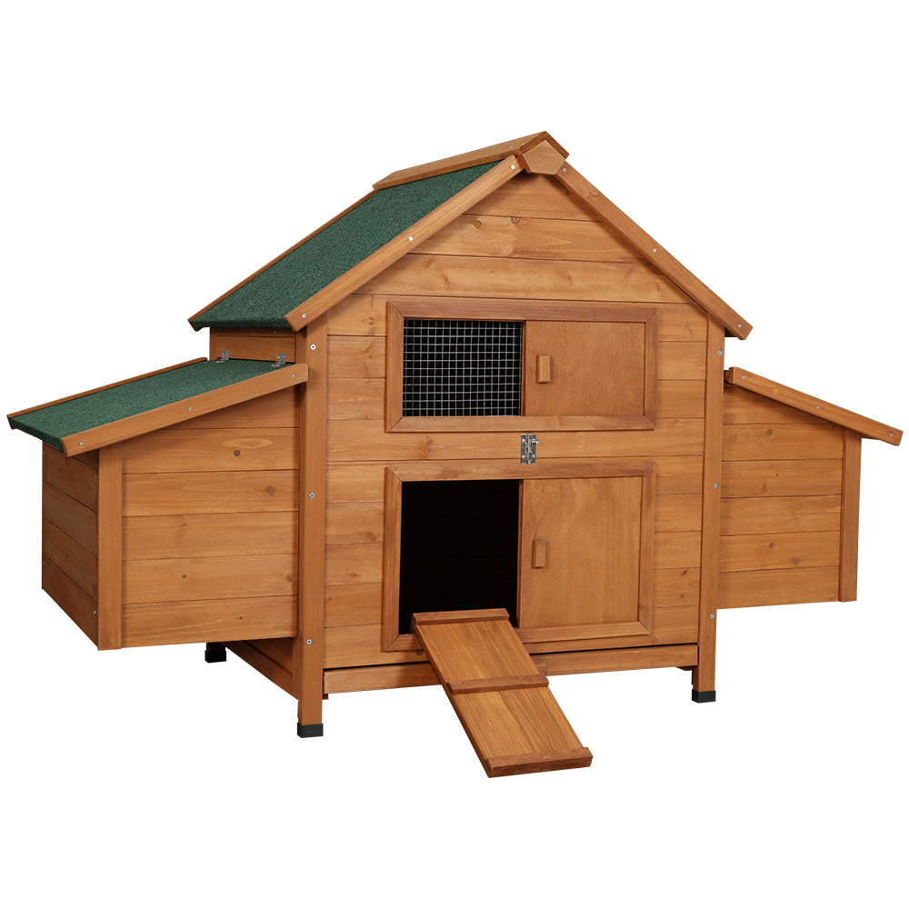 Large Wooden Chicken Coop Rabbit Hutch Cage House 150cm