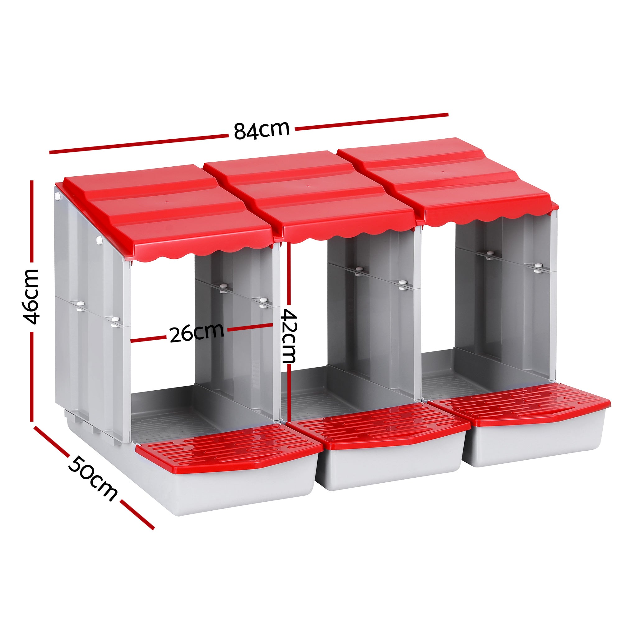 3 Hole Roll Away Chicken Nesting Box Auto Egg Collection Poultry Coop