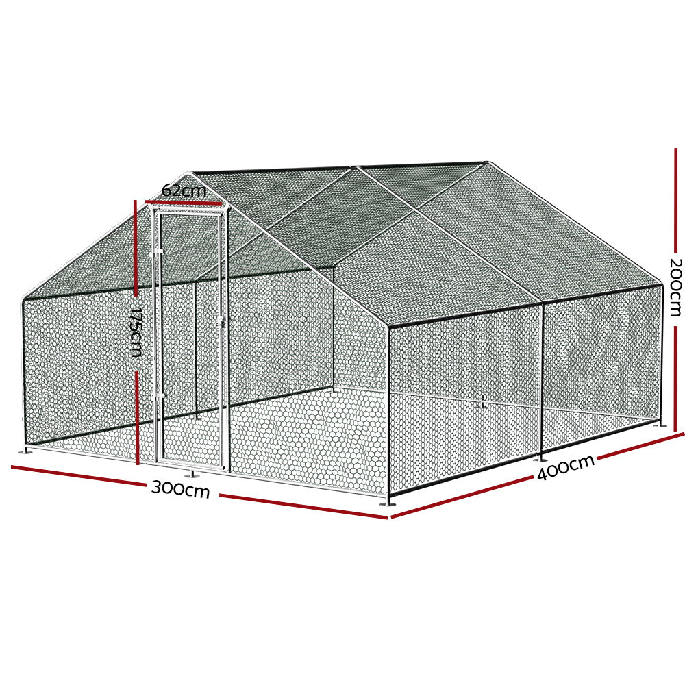 Chicken Coop Cage Run Rabbit Hutch Large Walk In Hen House Cover